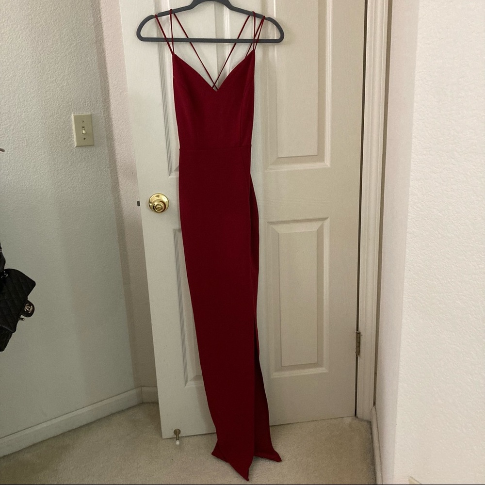Windsor Red Maxi Dress with Slit